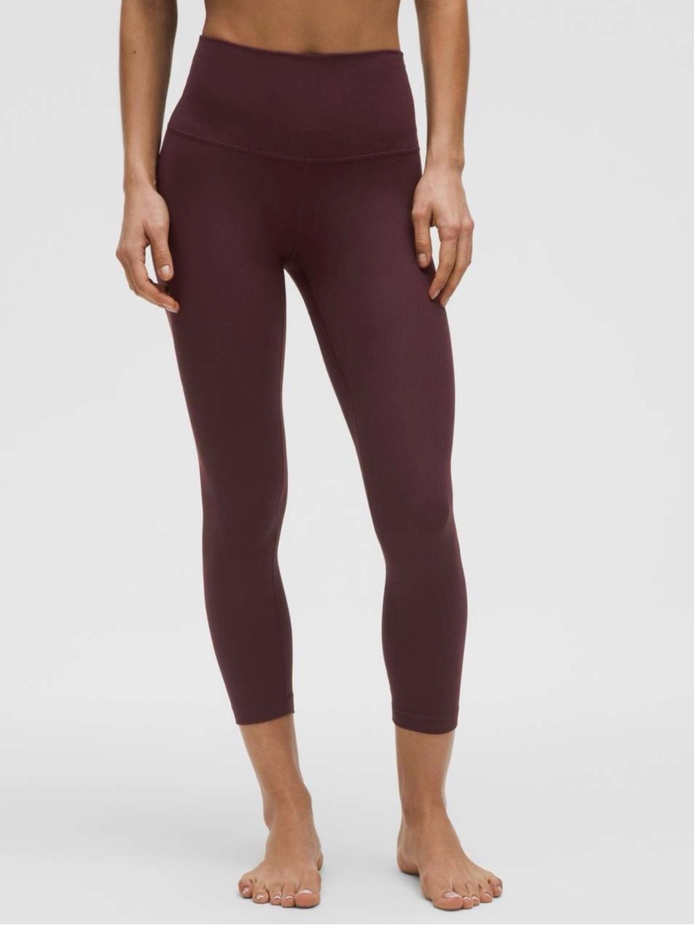 Lululemon Align Ribbed High Rise Leggings 23” Goodnight Plum Size 2 EEUC